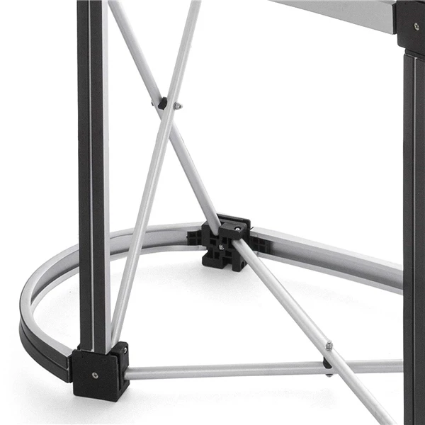 Foldable Pop Up Counter Aluminum Promotion Counter Table Curved Shape