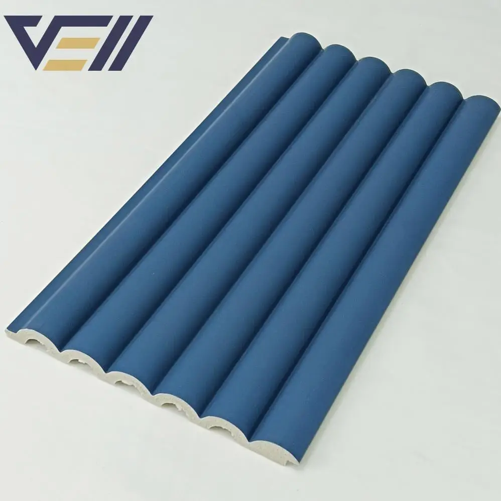 Factory Indoor Other Pvc Wpc Sound Proof Wave Fluted Design Acoustic Marble Led Ps Wall Panels