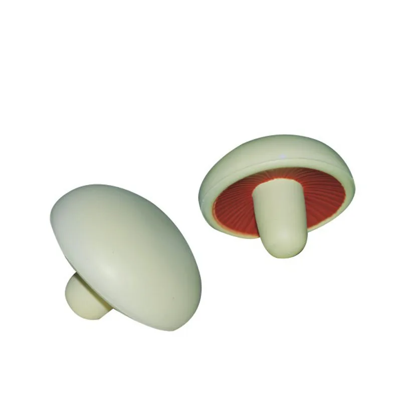 Promotional squeeze custom logo print anti stress relief PU foam mushroom stress ball toy