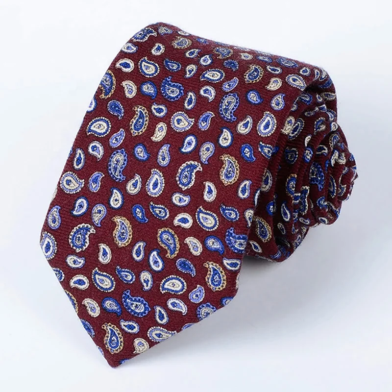 Прямой Производитель Китай Поставщик Оптовая пользовательская Печать Мода Пейсли ручной работы европейские мужские галстуки для мужчин шерсть