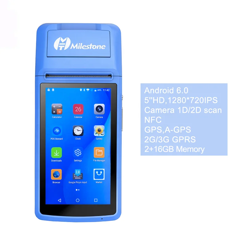 Handheld Pos Terminal Android 58mm 1D/2D Barcode Reader Touch Screen Handheld Pos Terminal