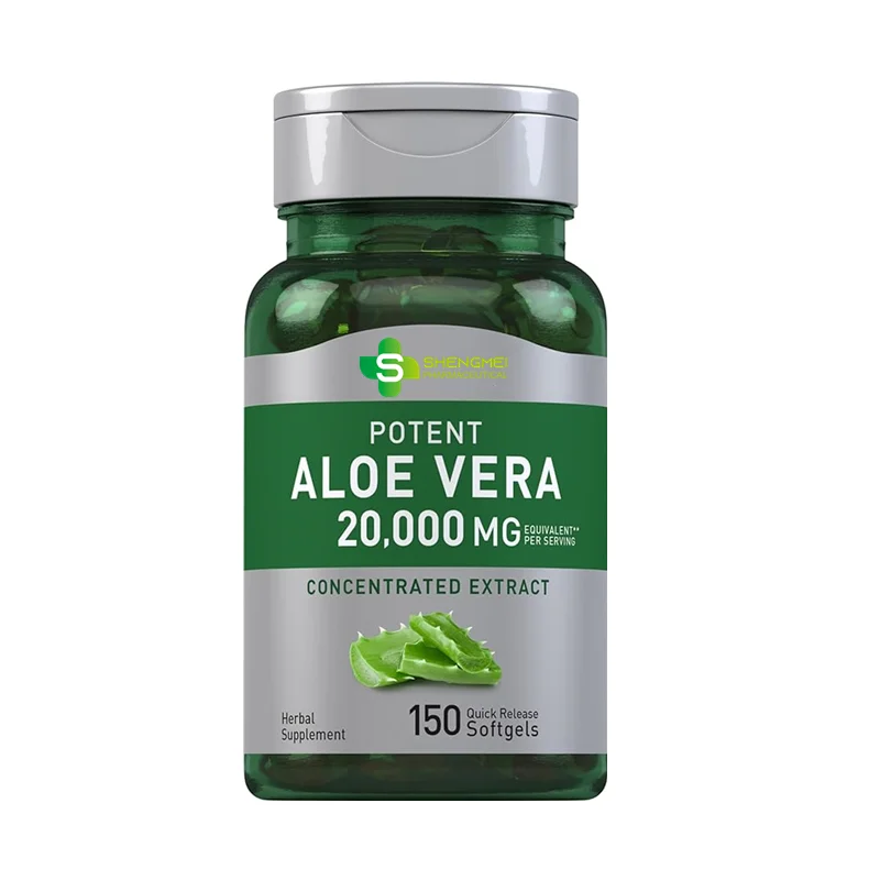 Healthcare supplement aloe vera pure vegan softgel capsule  stomach loss detox drink aloe vera capsules