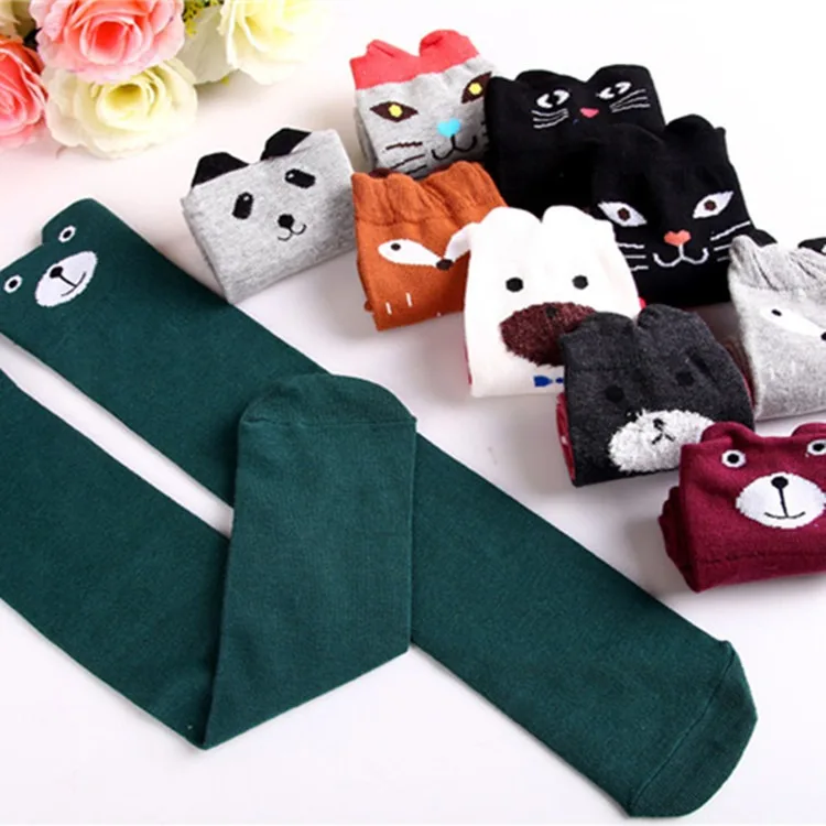 REMOULD Custom logo Animal Bear Cat Knee High Socks Custom Wholesale Knee Cat fox Socks