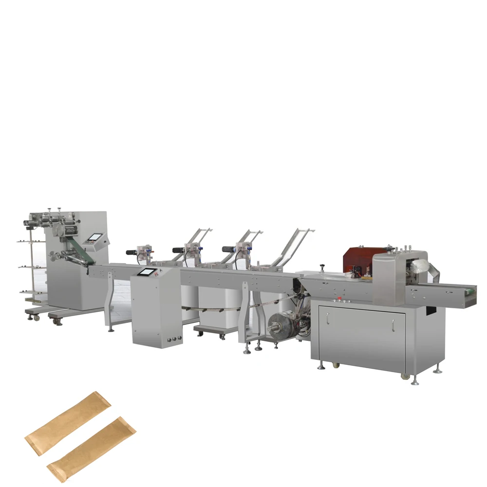 Горизонтальная упаковочная машина для набор посуды/пластиковых литых ложек/палочками для еды