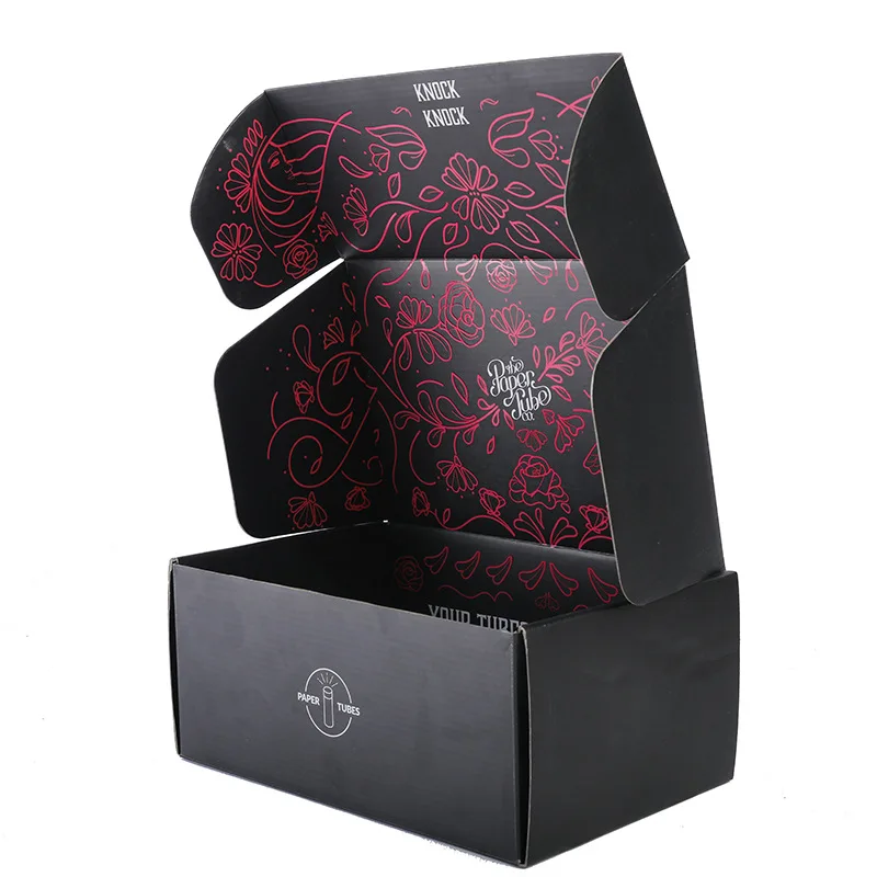 
Custom Luxury Cardboard Paper Garment Clothing Apparel Gift Black Packaging Box 