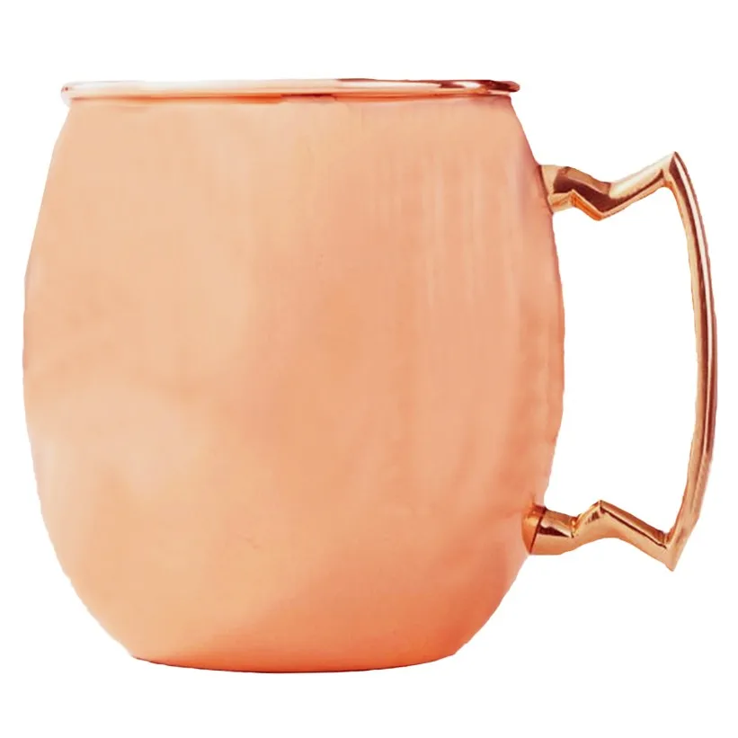 Горячая Продажа 17 Oz. Зеркальная полированная медная покрытая нержавеющая сталь Moscow Mule кружка позолоченная ручка