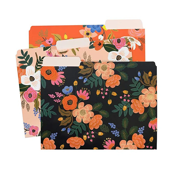 Custom A4 portfolio  fancy paper file folder