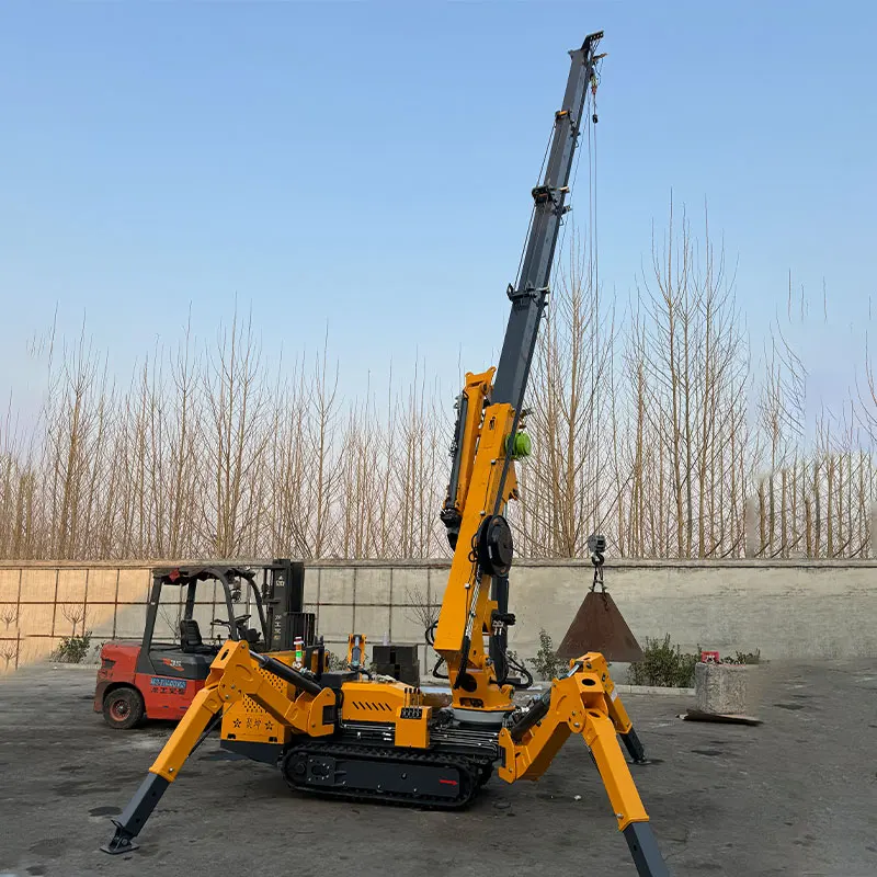 Portable 3T Mini Spider Crane Small Mobile Hydraulic Lifting Crane for Construction and Farm with Pump as Core Component