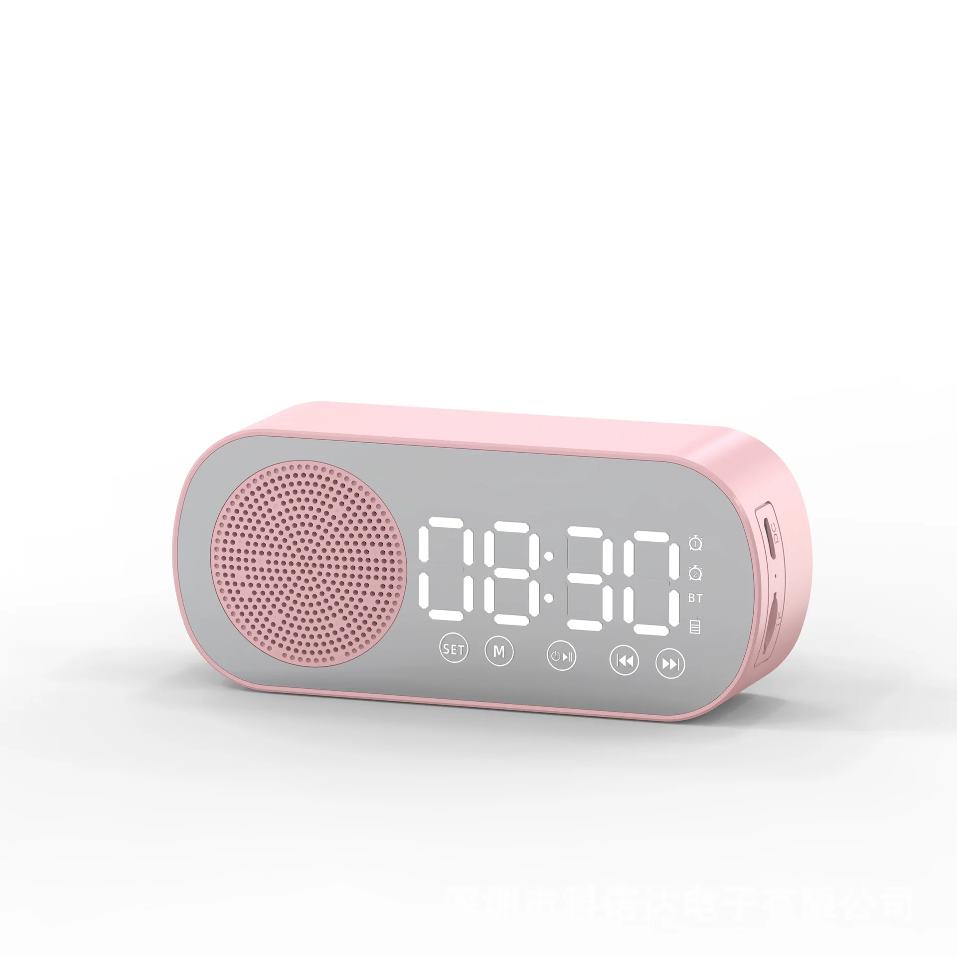 Новый Настольный динамик FM-радио будильник Hi-Fi звук HD зеркальный экран поддержка TF-карты для спальни
