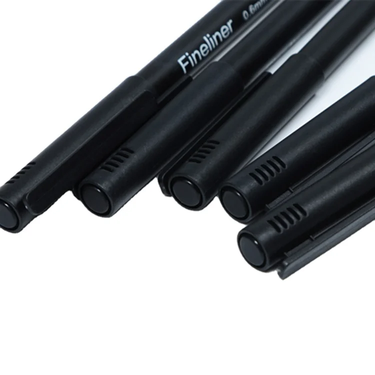 0.2 /0.4/0.6/1.0/3.0mm Colorful Fineliner Marker Pen Black Calligraphy Brush Color Fineline Art Marker Pen Set For Office School