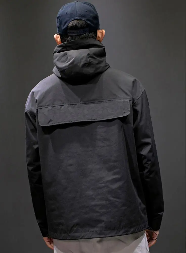 Wholesale custom fashion streetwear hip hop 100% polyester windbreaker for men