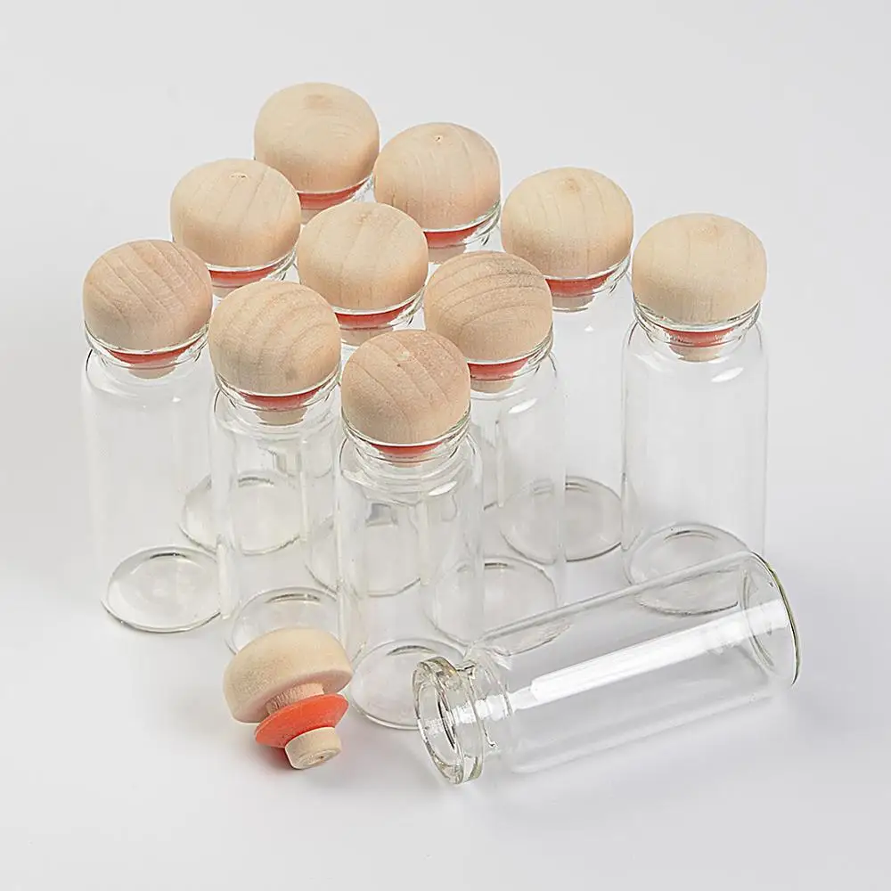 
12ml Custom Made Bottle Hand Blown Glass Bauble Bottles with Cork Small Jars Vials Gift Crafts Glass Borate Bottle Wholesales 