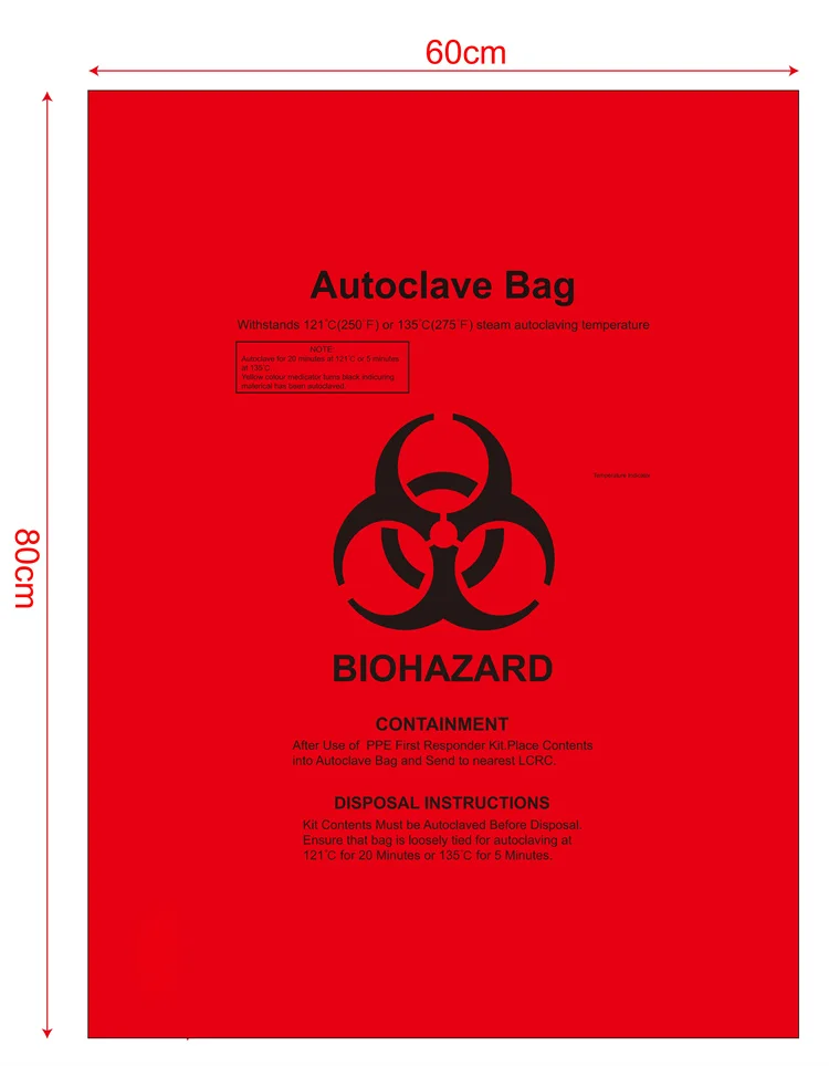 Free Sample Bioplastic Disposable Hospital Garbage Bag Biohazard Medical Waste Plastic Bags