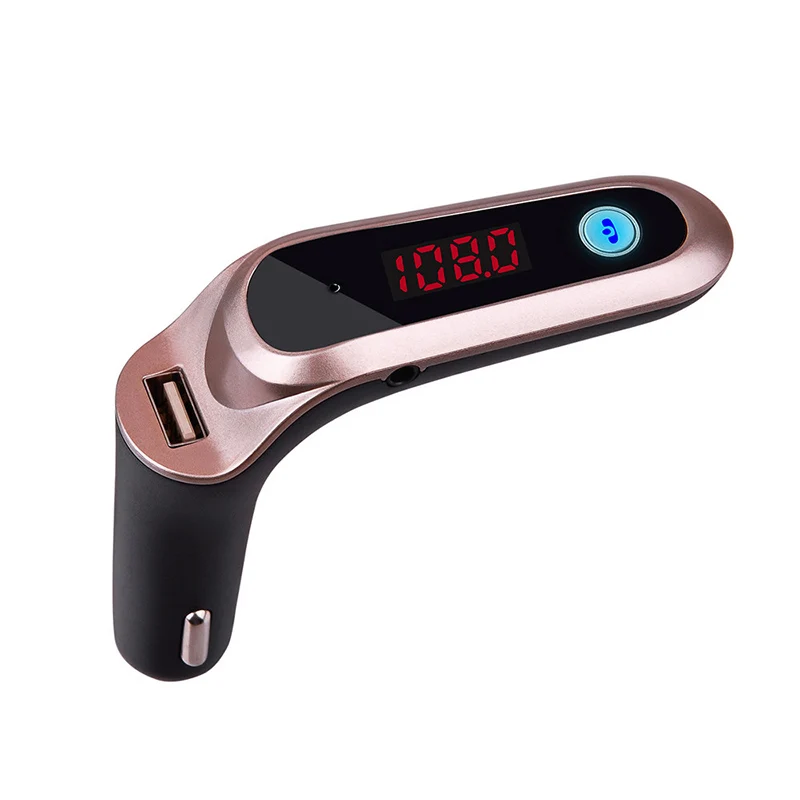 FM transmitter with high fidelity and stronger bass, hands-free microphone, BT car adapter, USB car charger