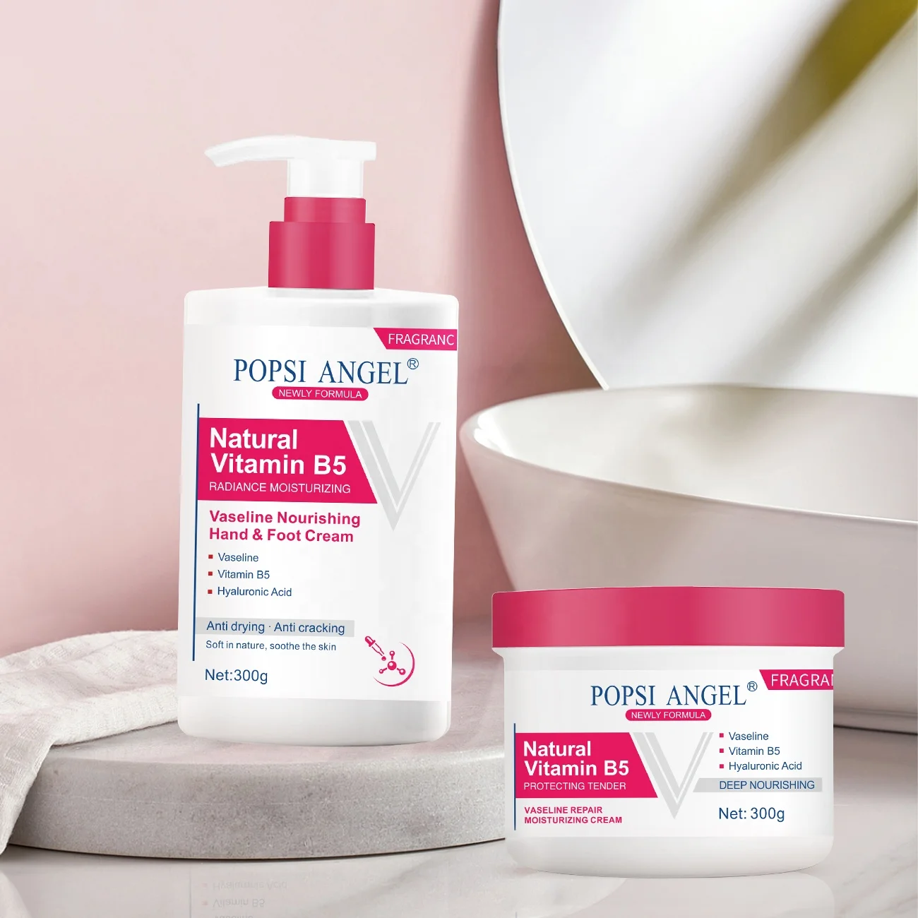 Wholesale customized Vaseline Vitamin B5 body care Anti drying and anti cracking moisturizer and hand and foot cream