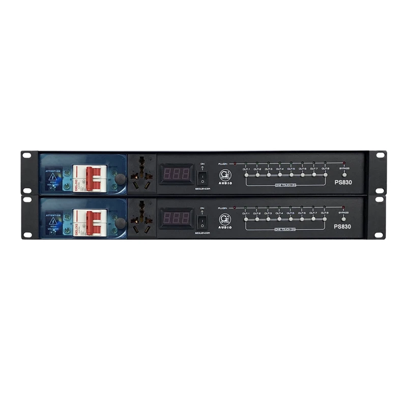 Professional Audio 8 Channels Multi Function Sequence Power Controller Control Switch