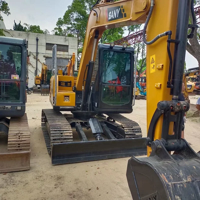 SY75 8 Ton Breaker Home Use For Garden Machine Single Row Mini Crawler Used Sany Digger Excavators