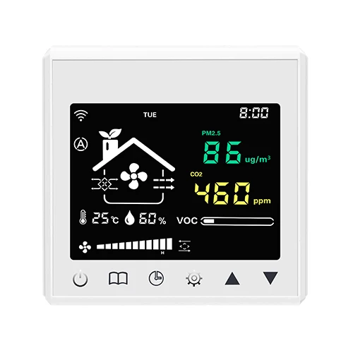 Интеллектуальный пульт дистанционного управления RS485 Modbus регулируемая температура в помещении и влажность-комфортная жизнь контроллер свежего воздуха