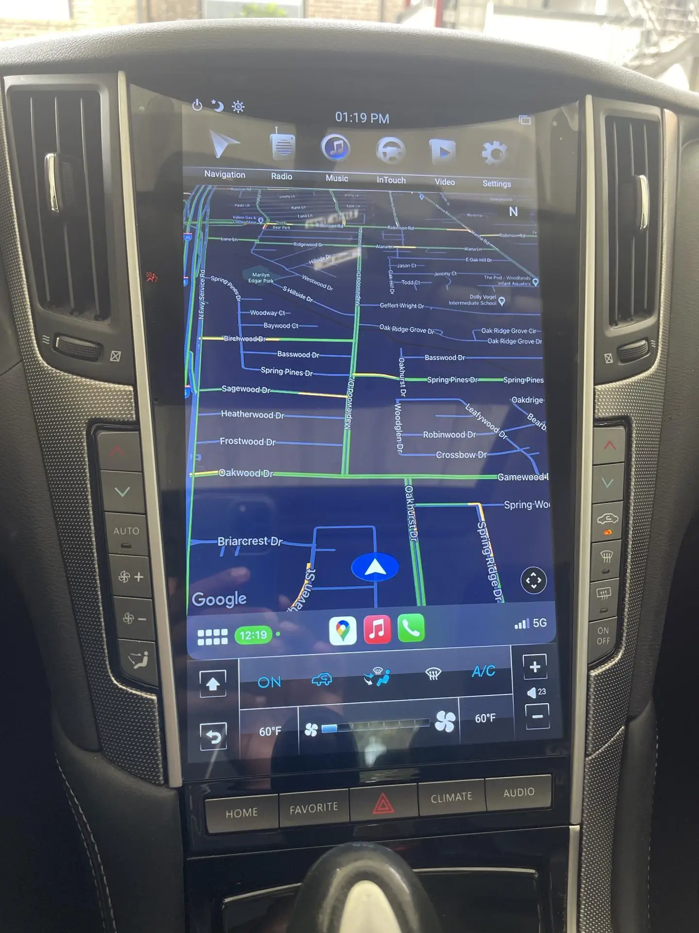 PX6 8gb Mark 6 Dashboard Upgrade Head Unite Carplay GPS Navigation Car Tesla Style Radio Touch Screen For Infiniti Q50 Q60