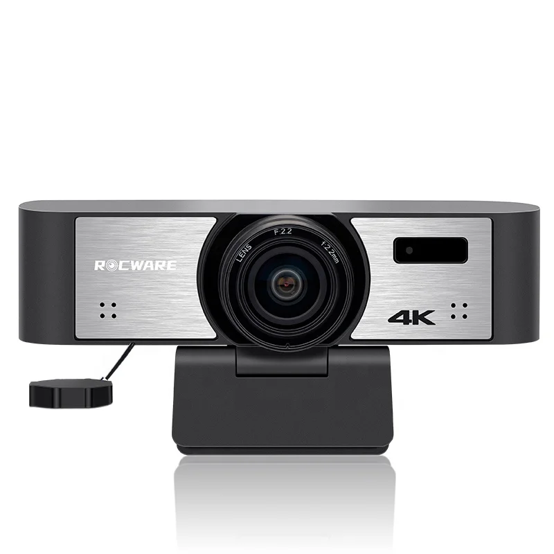  Rocware mini 4K Ultra HD USB AI камера для видеоконференции с отслеживанием и 2 микрофонами проведения встреч видеочата прямой трансляции