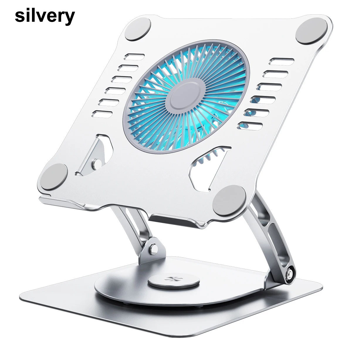 Aluminum alloy double layer double rod lift folding Fan radiator cooling laptop stand