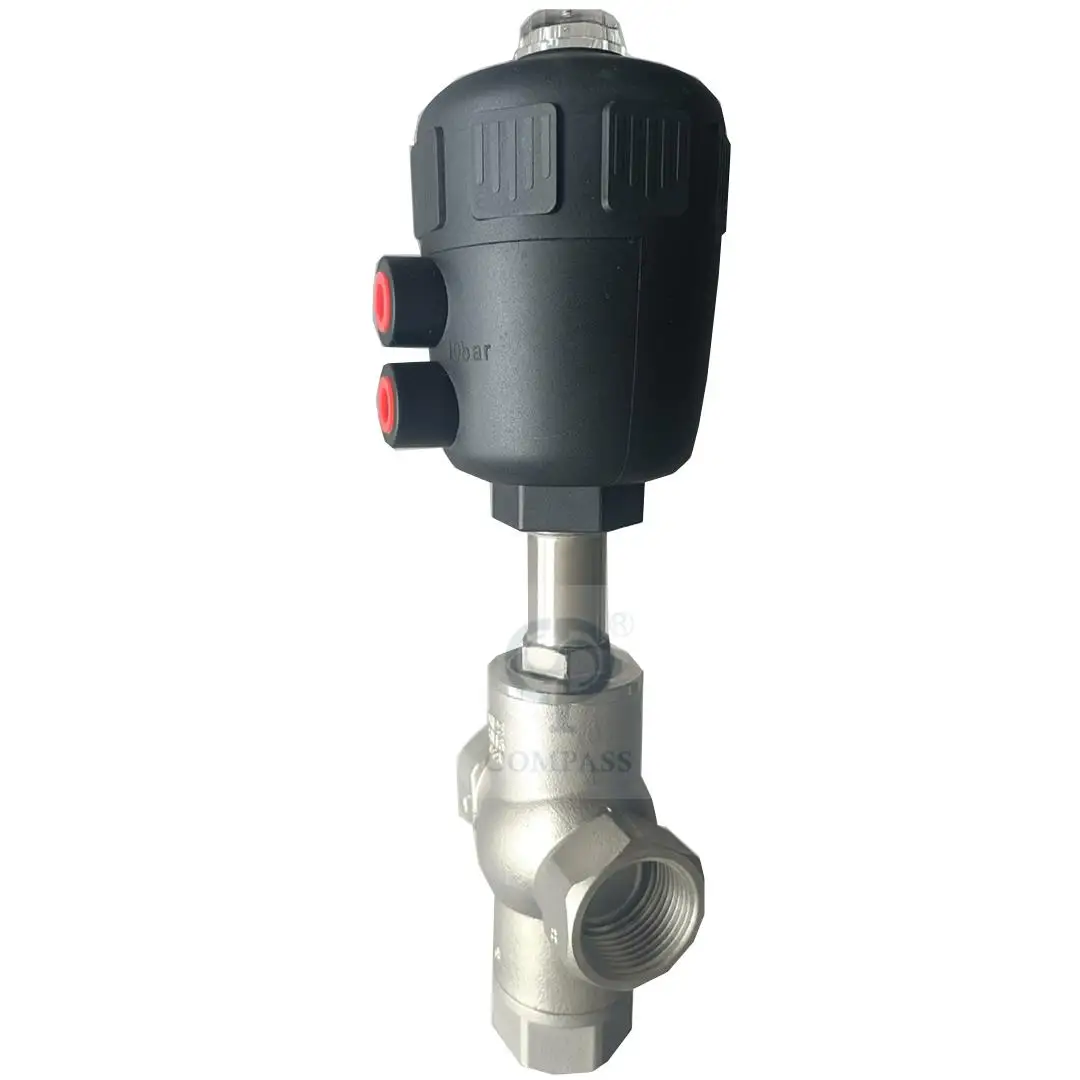 SS304 DN15 Stainless steel clamping pneumatic Angle seat valve with signal feedback proximity switch