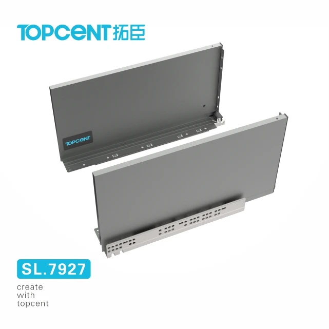 TOPCENT Заводская 4D мягкая закрывная коробка под креплением выдвижная Выдвижная система выдвижных ящиков