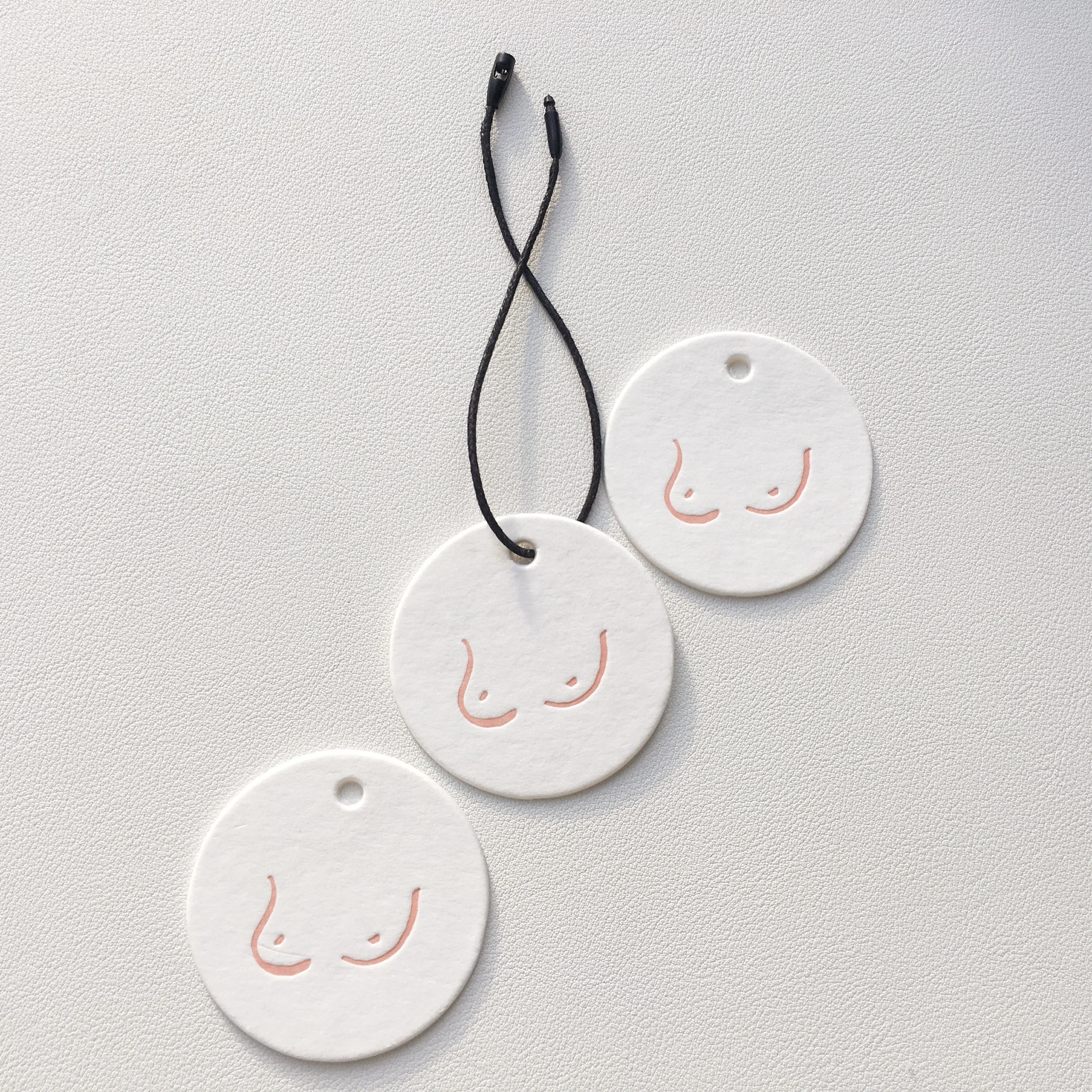 wholesale thick paper biodegradable customized earrings hair hang tag