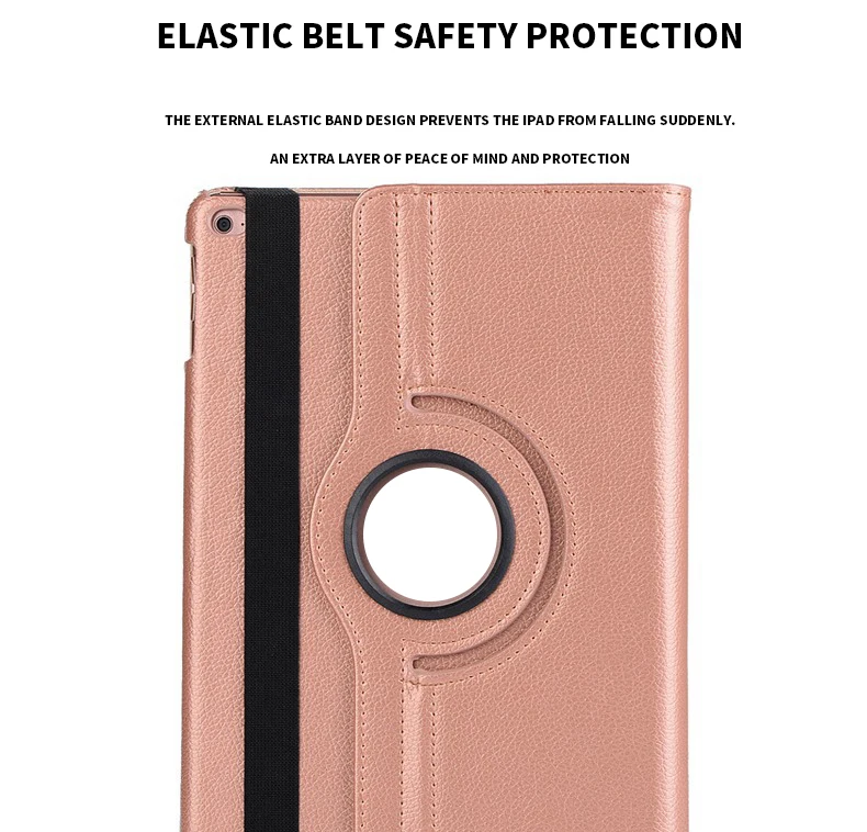 Minibook Custom Pu Leather Holder In Stock Stand Cover Shockproof 360 Degree Rotation Tablet case Laptop Case For Ipad Air 2