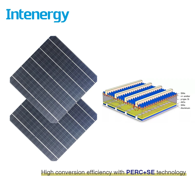 High efficiency PERC 5BB 158.75mm mono solar cells for solar panel cell for sale
