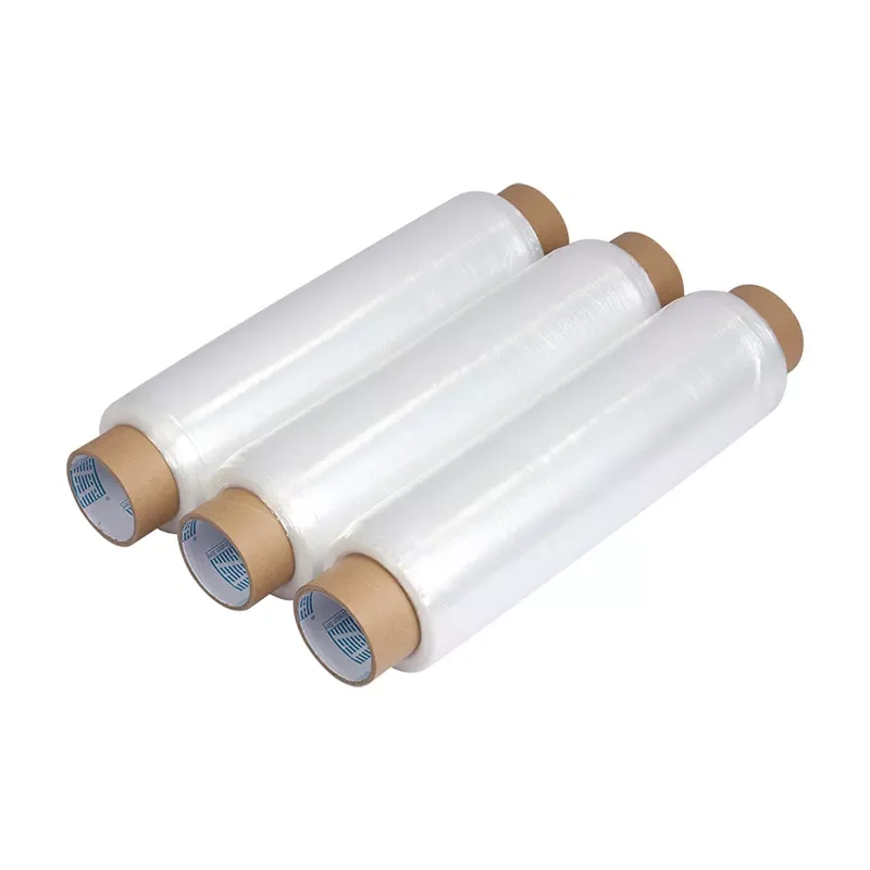 High Quality Hand Stretch Film Shrink Wrap Clear Plastic Transparent Lldpe Packaging Film Green Packing