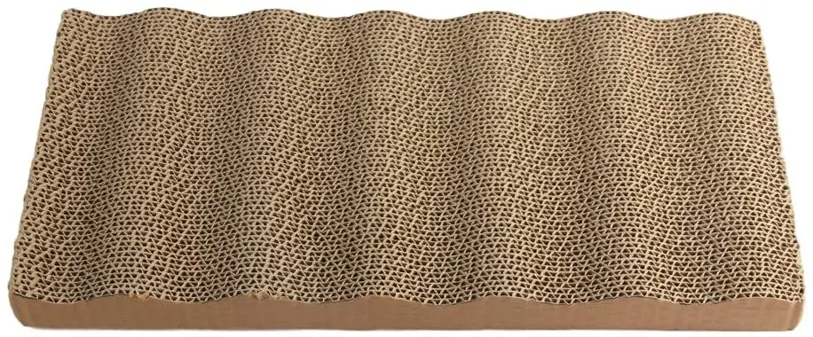 ALL-FOR-PAWS 3 Pack Double Cardboard Scratcher Kitty Scratching Pad with Catnip
