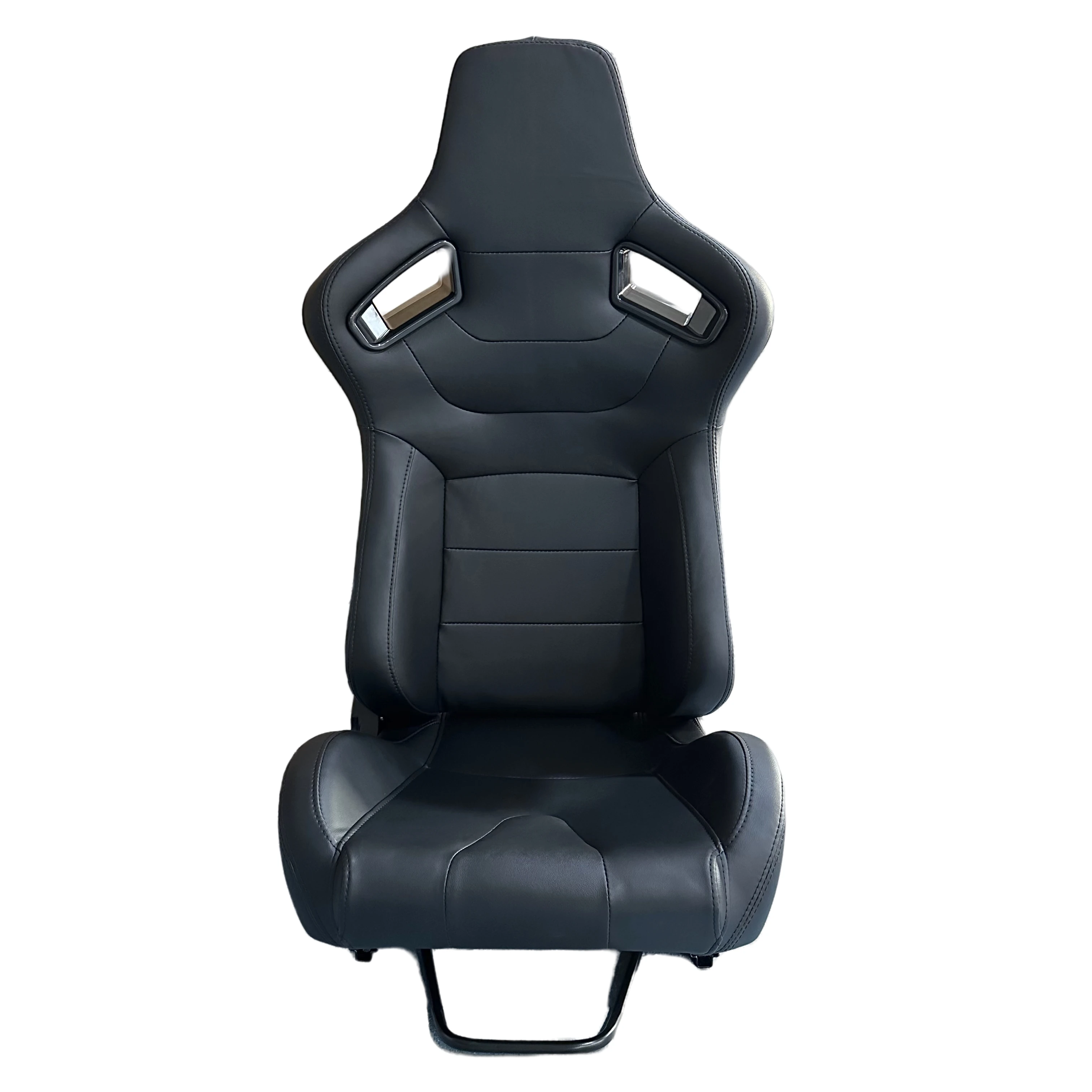 Reclinable Universal Black PVC With Double Sliders Modified Seats Racing Car Seat