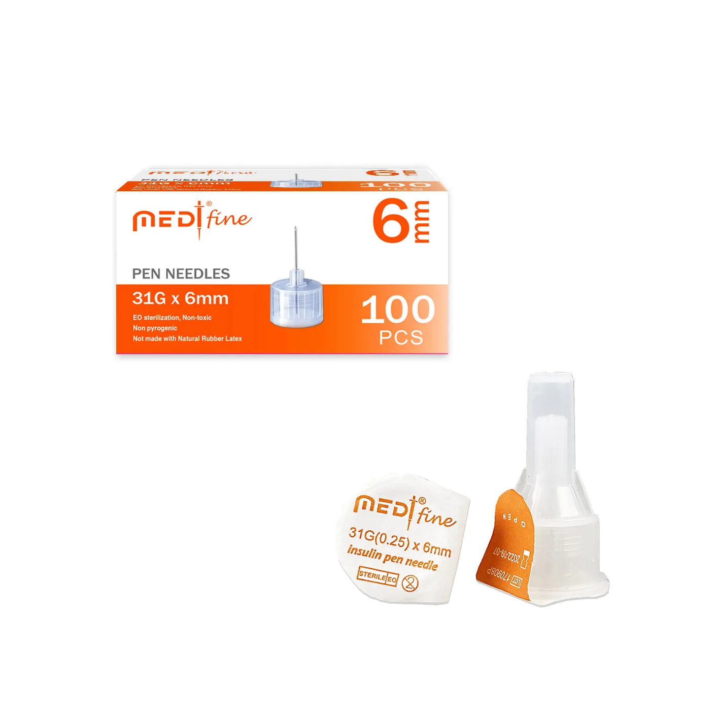 
Customized sizes acceptable Insulin pen needles 31g 6mm 