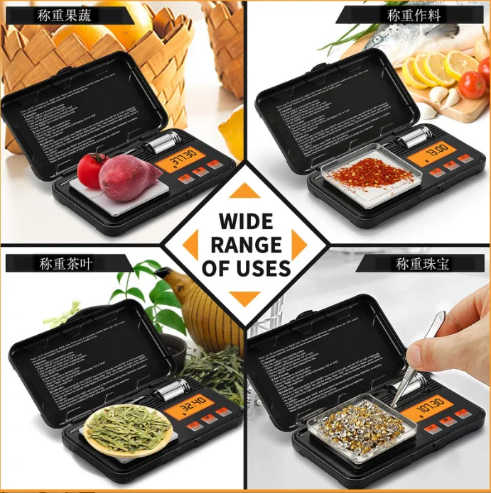 Factory sell 200g/0.01g high accurate sensor backlight LCD display mini pocket jewelry scale