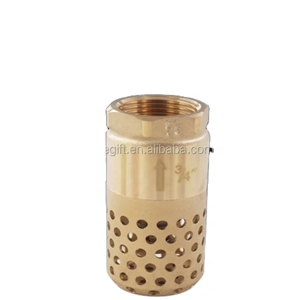 High Quality Brass Spring Check Valve Foot Valve with Filter Check Valve