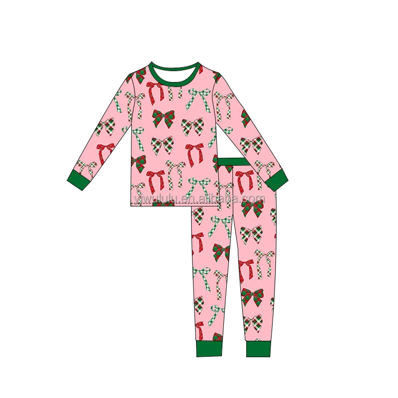 High-quality Bamboo Fiber Fabric Long-sleeved Trousers Holiday Home Two-piece Set