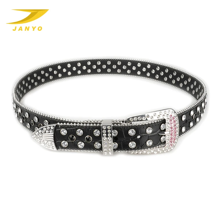 New Decorative ladies Belt Rhinestones Fashion Korean Version Full Diamond Inlaid pin buckle Crystal Belt for women