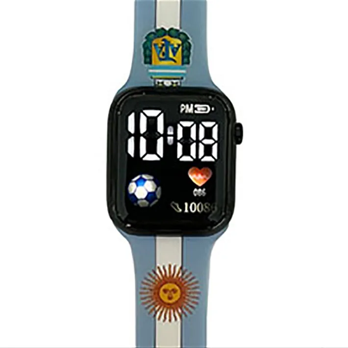 Factory Custom Waterproof Quartz Wristwatch For Men Sport Silicone World Cup Quartz Watch