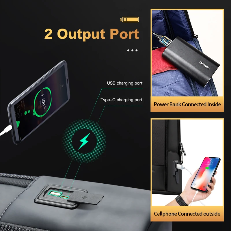 Bopai unisex business lightweight smart usb charging rucksack 15 commute college bag custom anti theft men slim laptop backpack