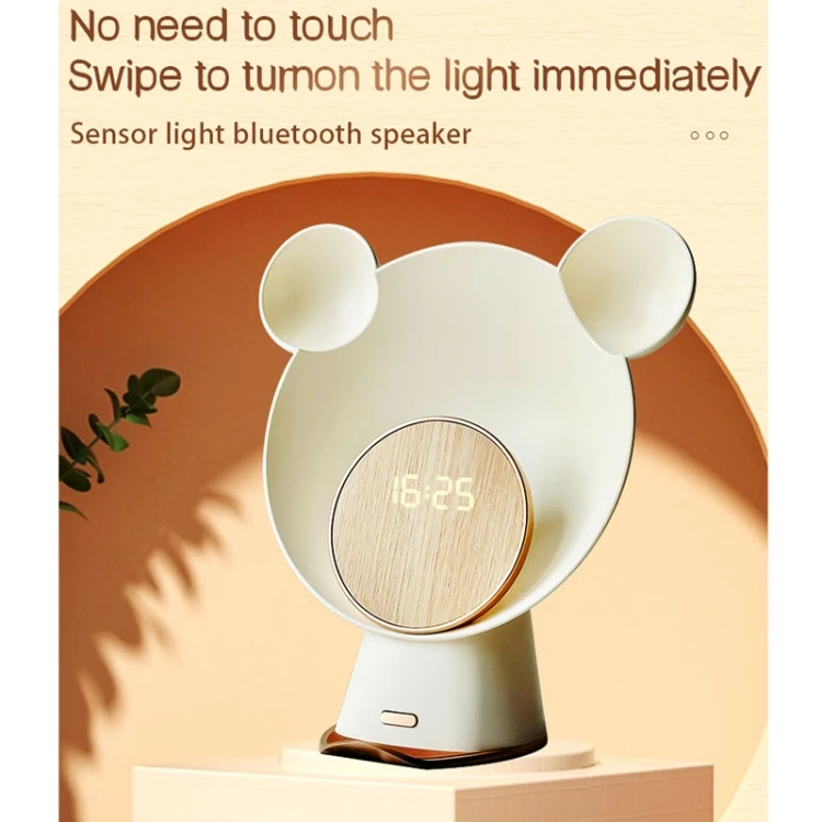 Night Light Smart Speaker Wireless Charging Atmosphere Light Alarm Clock Smart Desk Lamp with Sensor Switch