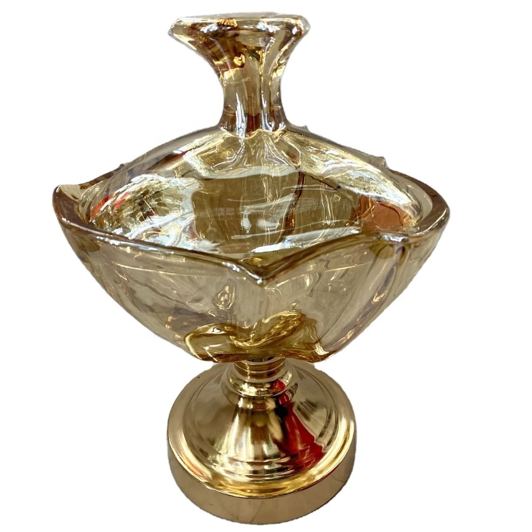 
2021 hot glass sugar bowl spice jar with lid for wedding holiday or household 