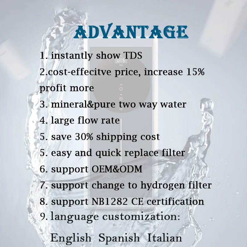 4 Stage RO Water Purifier 400 500 600 gpd Reverse Osmosis Water Filtration Systems for home