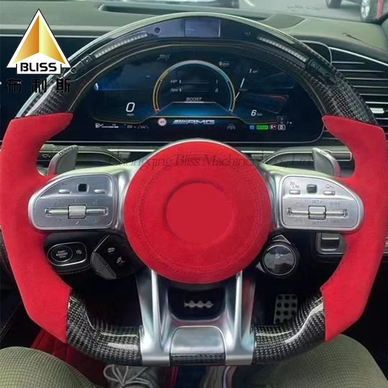 Modified Steering Wheel Steering Wheel Cover Set Wood Material Steering Wheel Spinner For Mercedes-Benz G500