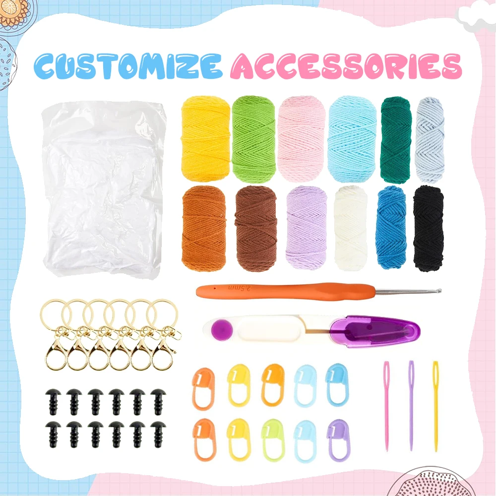 2024 New Beginners Crochet Dog Kits Livish Friendship Gifts Crochet Starter Kits For Adults And Children Birthday Gifts