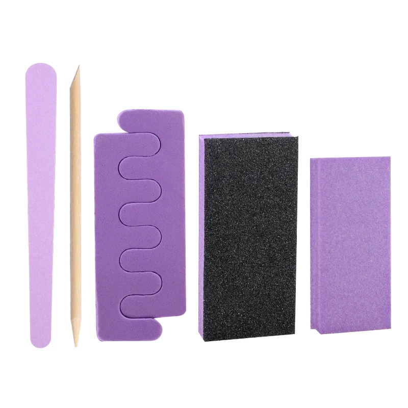Professional Nail Tools 5Pcs Disposable Manicure Set Pedicure Kit With Toe Separator