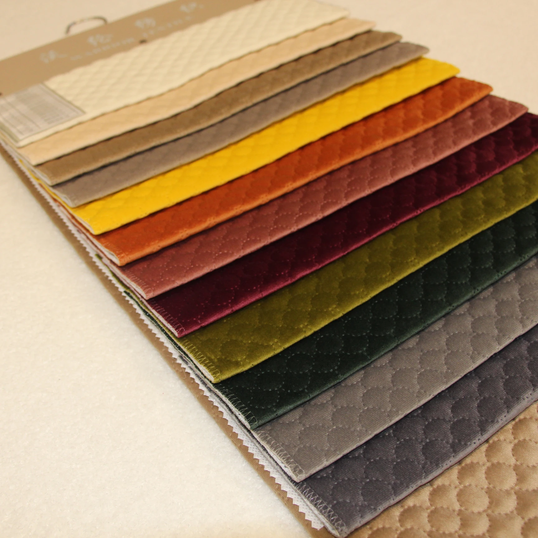 100% polyester high quality  holland velvet quilted sofa fabric for mattress