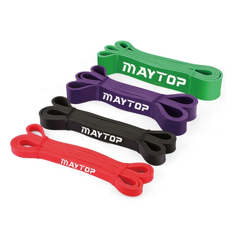 
latex customized printed pull up assist band heavy duty resistance bands power bands 