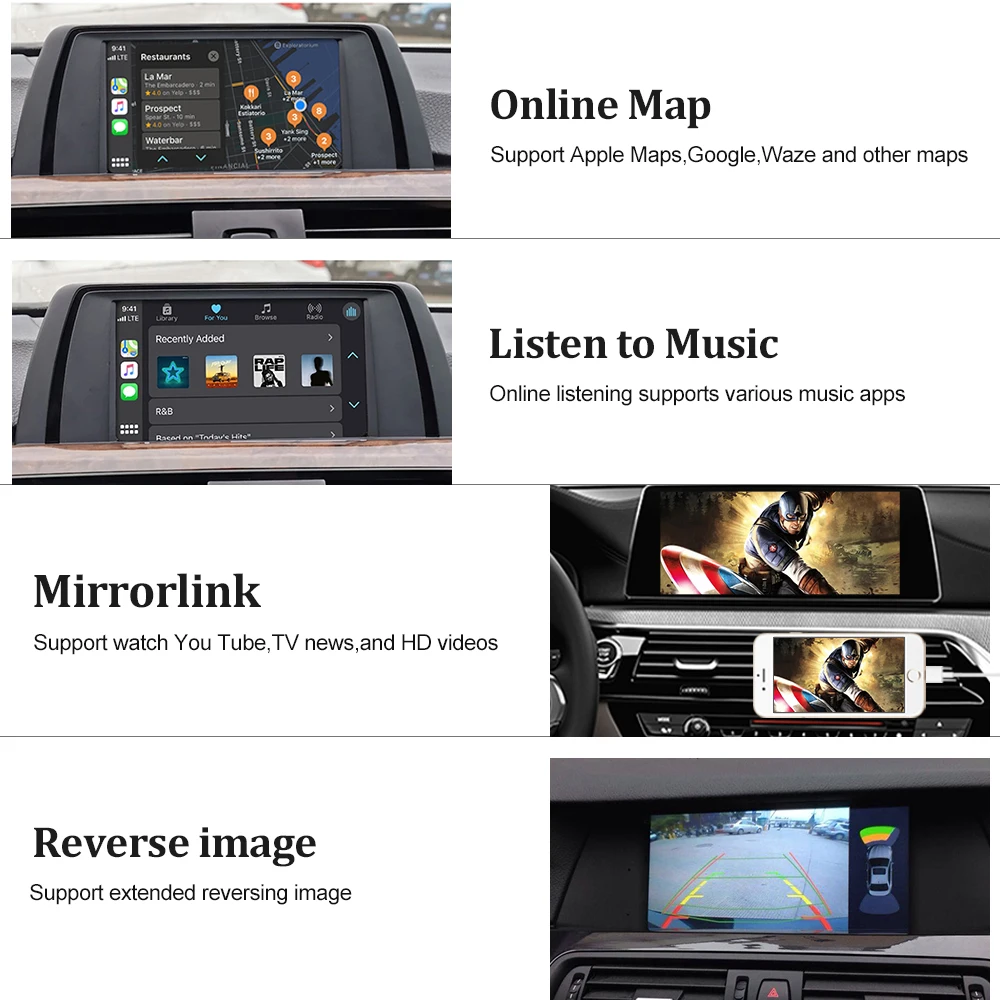  Беспроводной интерфейс модуля Apple Carplay для BMW MINI Cooper 2009-2020 CIC NBT EVO Android
