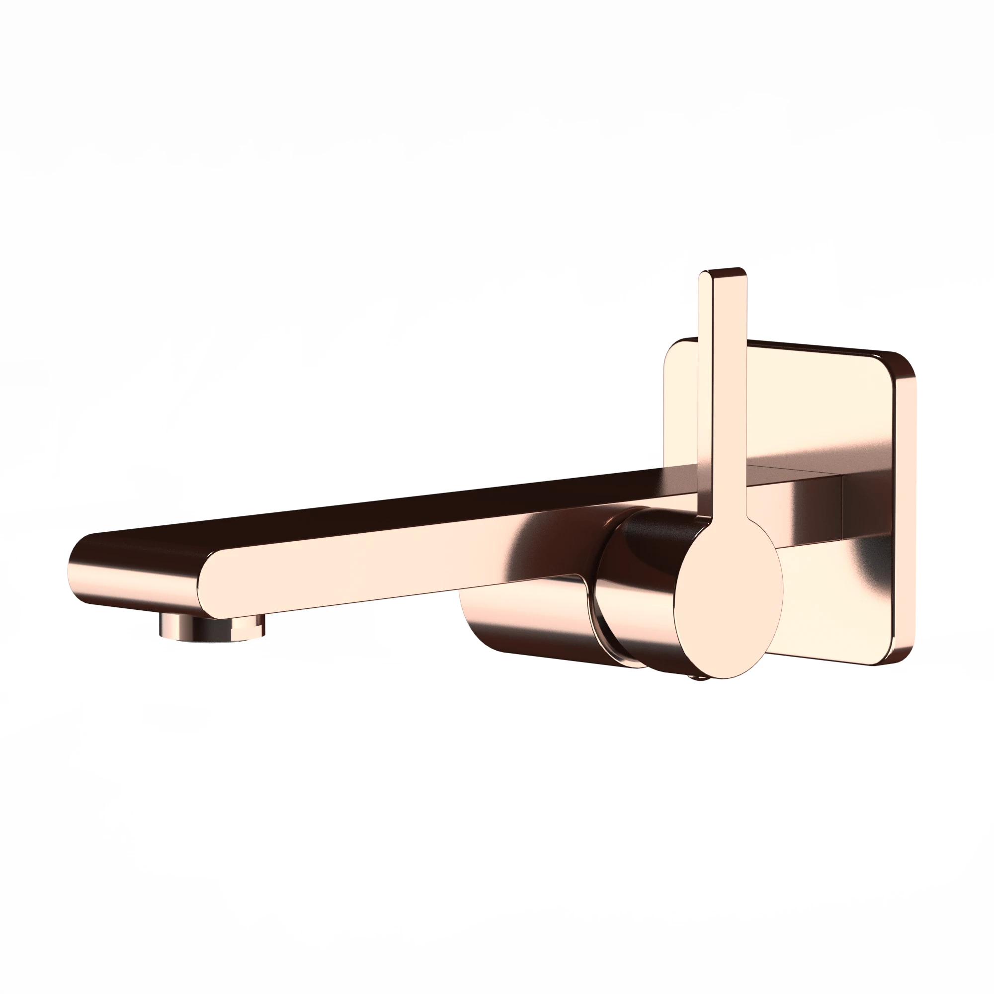 Rose Gold Wall mounted brass Single lever cold and hot water Basin faucet built in shower bathroom